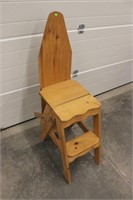Pine stool/ ironing board/ chair