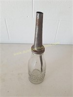 Handy Oiler Co. Glass Oil Bottle Danville, IN