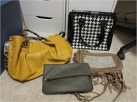 Grouping of four purses