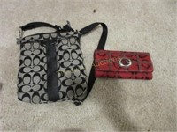 "Coach" cross body bag and "Guess" wallet