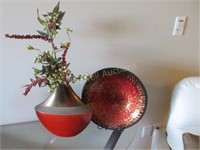 Large bowl and ceramic vase
