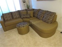 Very nice sectional and matching ottoman