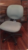 Green padded office chair
