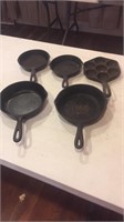 Five pieces of cast-iron