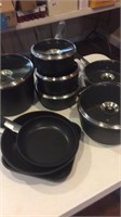 15 piece black cookware set