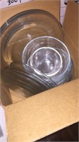 Box of clear dishes