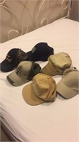 Six miscellaneous ball caps