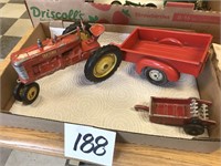 OLD TRUE SCALE DIECAST TOY TRACTOR - TRAILER