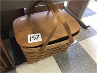 OLD PICNIC BASKET W/ CONTENTS