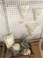 3 PC. WALL SCONCES - ASST. MUSIC BOXES - MORE