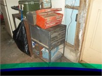 rolling cart and tool boxes