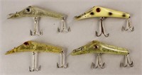 4 Vintage Ping-A-T Fishing Lures - Detroit Made