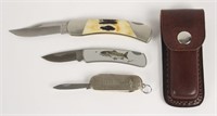 3 Pocket Knives - Buck - Barlow- Bear