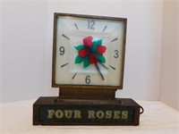 Four Roses Whiskey Ad Piece Electric Clock