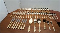 North Craft Gold Toned Silverware Set