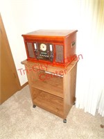 Vintage style radio, CD, Cassette, record player &