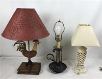 Trio of Table Lamps