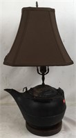 No. 8 Black Cast Iron Kettle Lamp