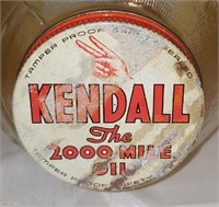 Vintage Kendall 2000 Mile Oil Quart Glass Jar