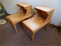 Pair of Mid-Century Pine End Tables