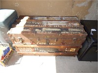 Antique wooden Steamer Trunk