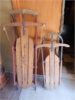 Pair of Antique Sleds, Flexible Flyer