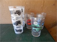 Set of Vintage Automotive Glassware