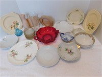 Misc Lot-Small Vases, Glass Bowls, Dishes