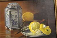 OOC by M. Kosk 1980 Still Life "Lemons" 7.5"x9.5"