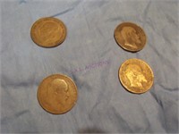 4 Large Pennies