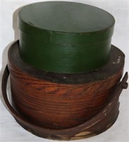 2 19TH C. PANTRY BOXES TO INCL 10 1/4" ROUND W/