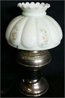 Vintage Rayo Lamp With Painted Shade