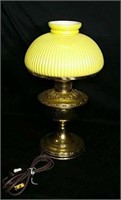 Aladdin Heritage Lamp With Yellow Shade