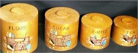 4 Piece Wood Canister Set