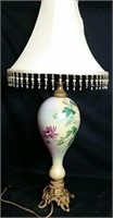 Tall Painted Lamp With Shade