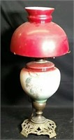 Antique Parlor Lamp With Decorative Base
