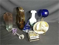 10 Piece Art Glass & Misc Lot