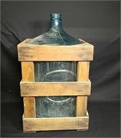 Five Gallon Alahambra Glass Water Jug In Crate