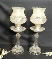 Pair Of Antique Mantle Lamps