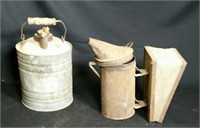 Vintage Bee Smoker & 1 Gal Gas Can