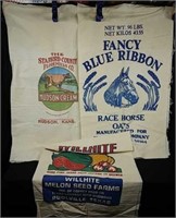 Trio Of Unused Feed/seed & Flour Sacks