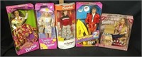 Five Collectible Barbies