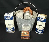 Galvanized Bucket Of Zink Lids & Seals