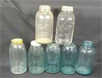 Seven Assorted Mason/ball & Swayzee Jars