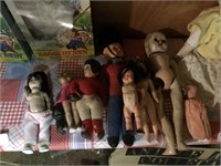 LOT OF VINTAGE DOLLS- COMPOSITION AND PLASTIC