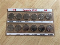 1999 Canada Qaurter Coin Set
