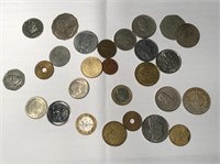 Lot Of International Coins & Tokens