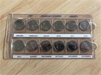 1999 Millennium Canadian Quarter Coin Set