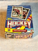 1991 Topps Wax Box Hockey Cards