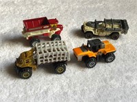 4 Matchbox Trucks